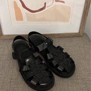 Patent Leather Fisherman Sandals